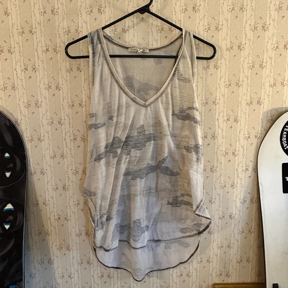 Express Tops - Camo Sheer Racerback tunic